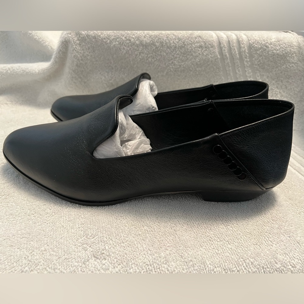 Kelsi Dagger Brooklyn Black Leather Flat